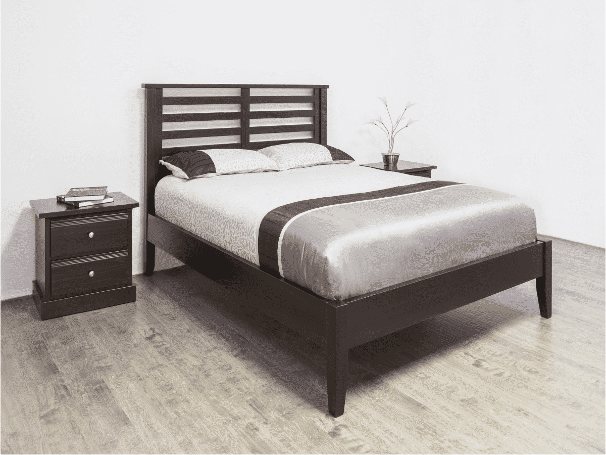 Ella Bed with horizontal-line headboard